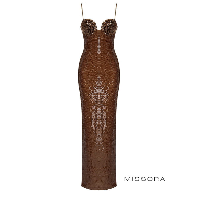 Albany Payetli Askılı Elbise [ITBE1TB8]