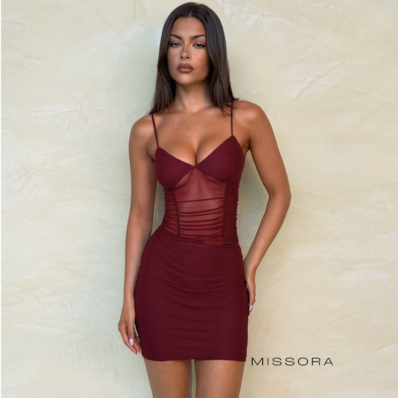 Alizah File Detaylı Bodycon Elbise [KVDH88KX]