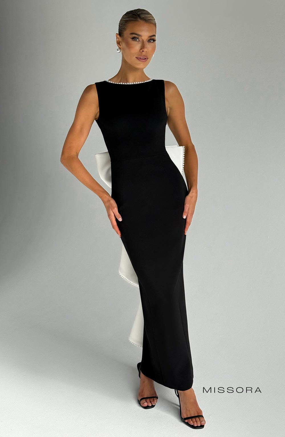 Missora Alyse Pearl Trim Midaxi Dress
