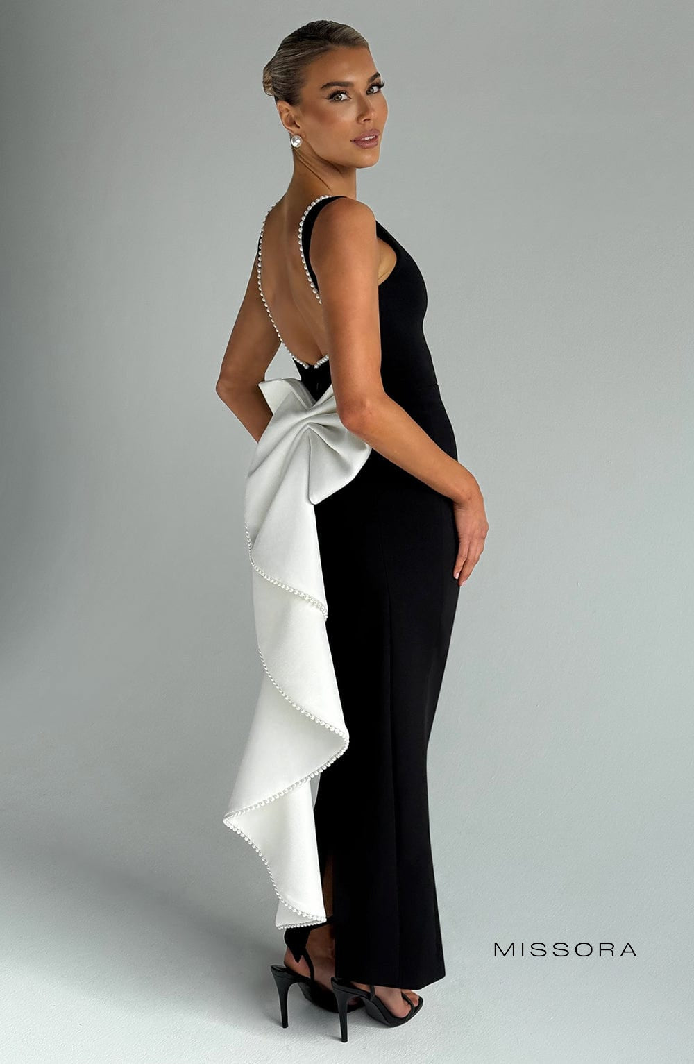 Missora Alyse Pearl Trim Midaxi Dress