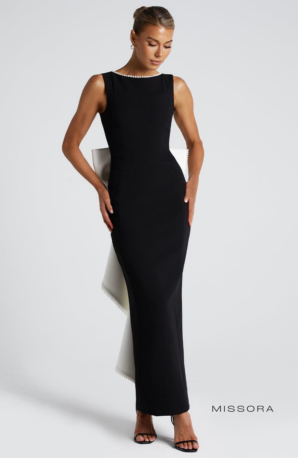 Missora Alyse Pearl Trim Midaxi Dress