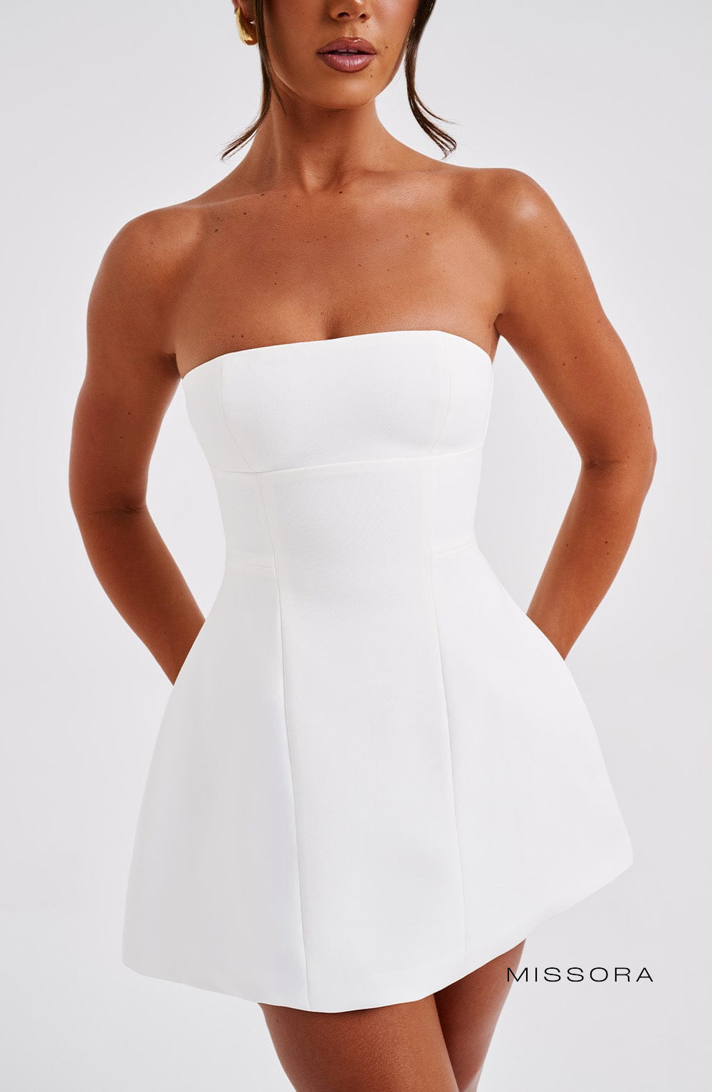 Missora Alyssia Strapless Bubble Mini Dress