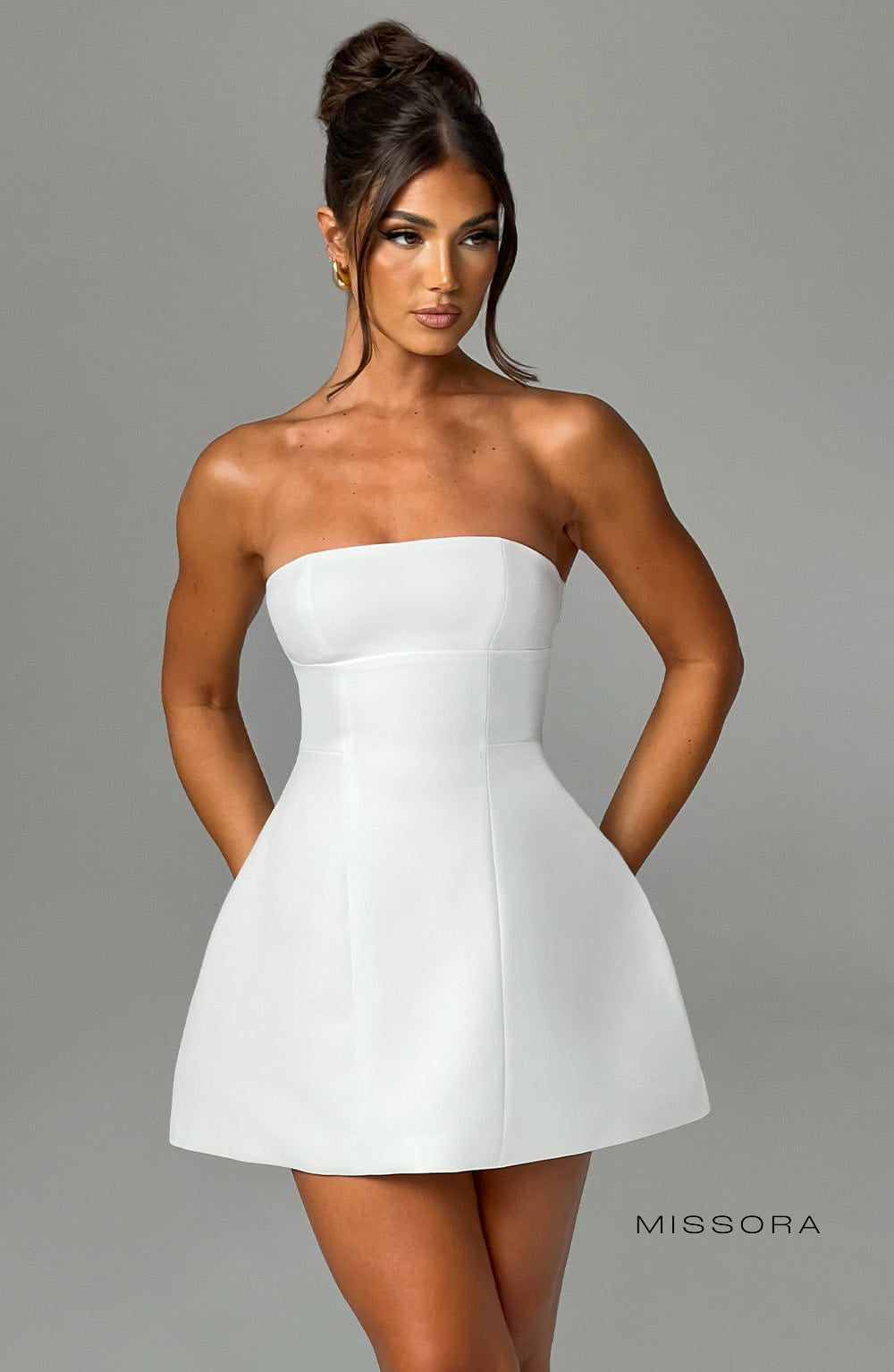 Missora Alyssia Strapless Bubble Mini Dress