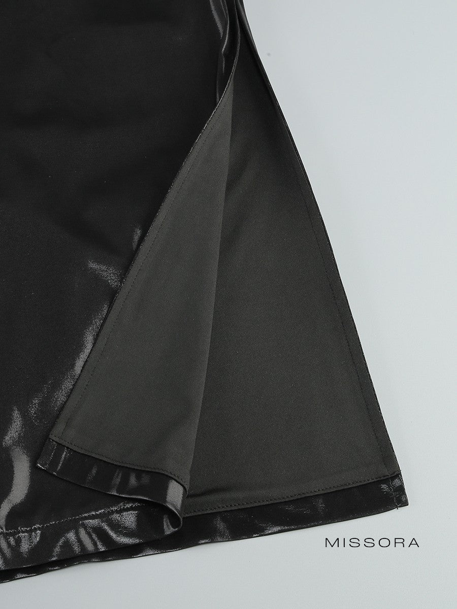 Amara Suni Deri Maxi Elbise [UY1P4L2R]