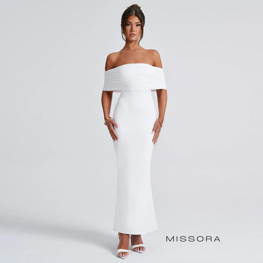 Amberley Omuz Dekolteli Balık Elbise [9WY6HLFZ]