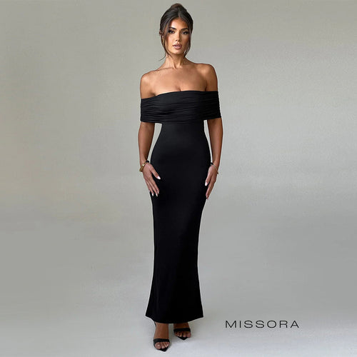 Amberley Omuz Dekolteli Balık Elbise [NP6QK4VG]