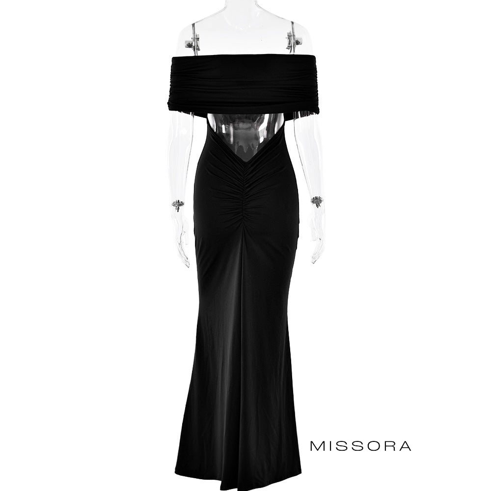 Amberley Omuz Dekolteli Balık Elbise [VF4SOFTZ]