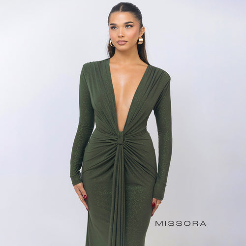 Amiracle V Yaka Uzun Elbise [DR6MYTR6]