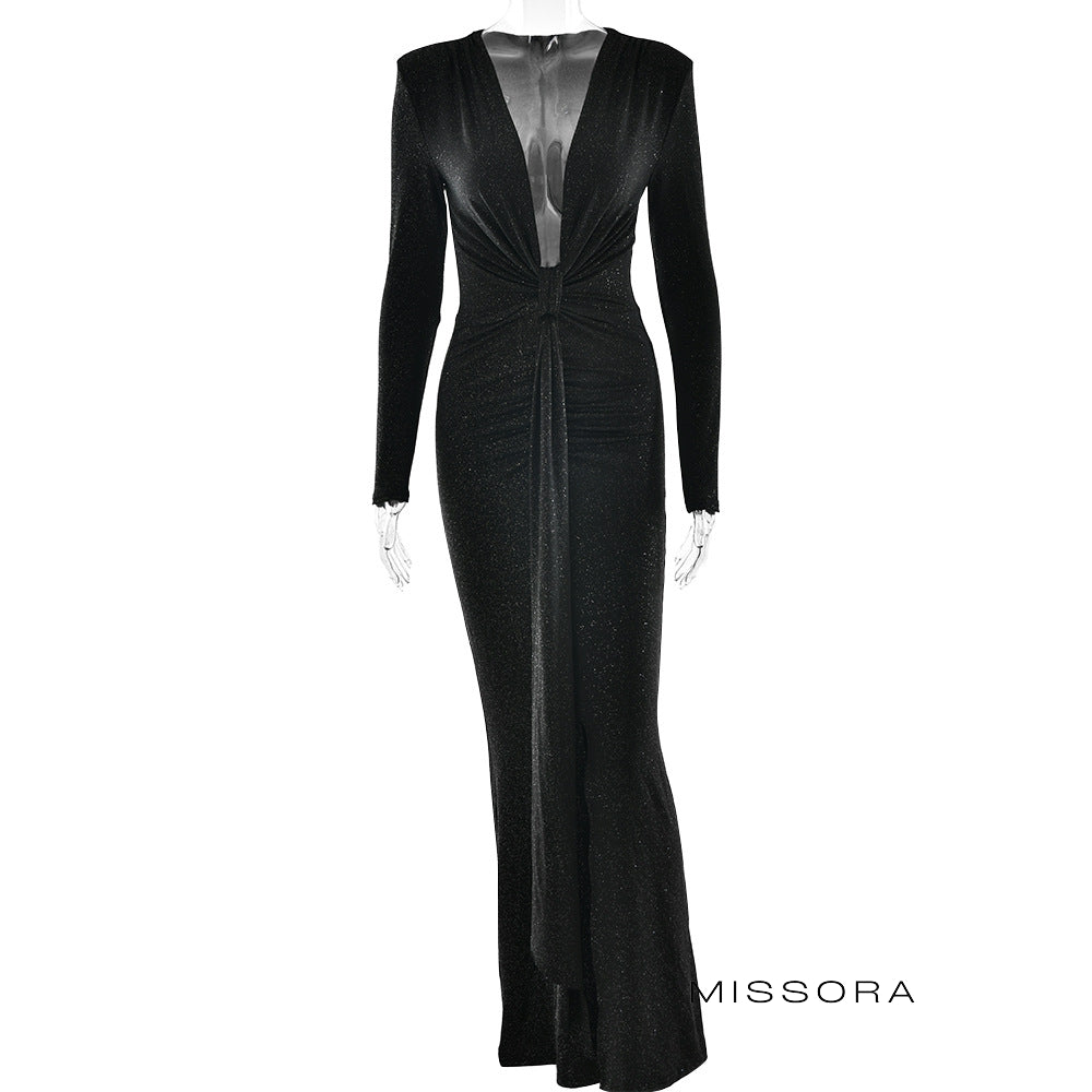 Amiracle V Yaka Uzun Elbise [MGFEYYAN]