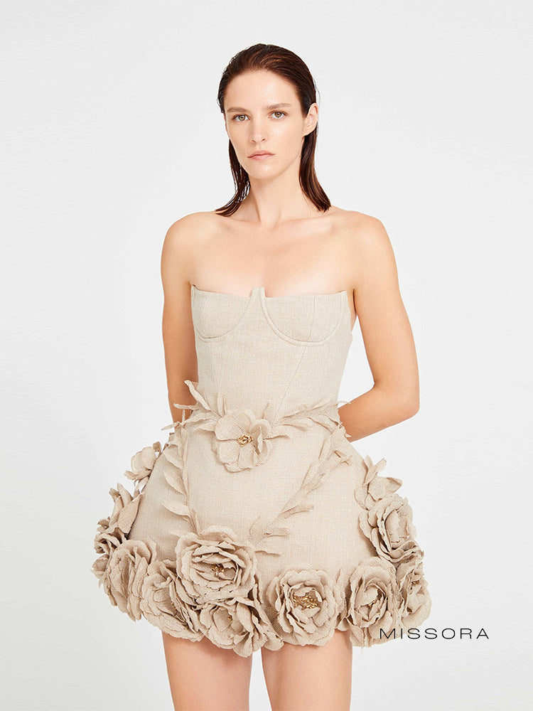 Analeigh Strapless Floral Mini Dress [0HLJUM9G]