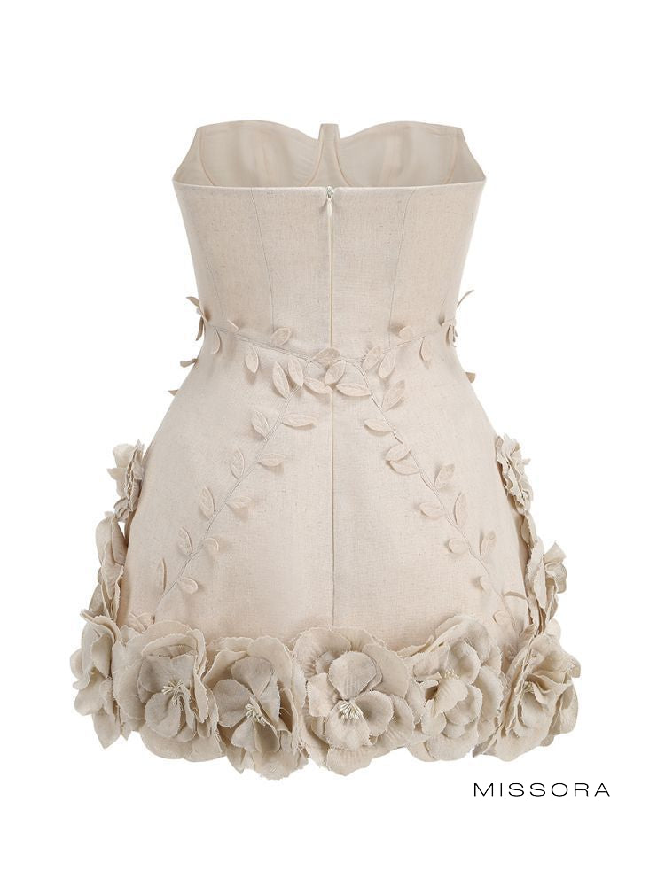 Analeigh Strapless Floral Mini Dress [A674AL2J]