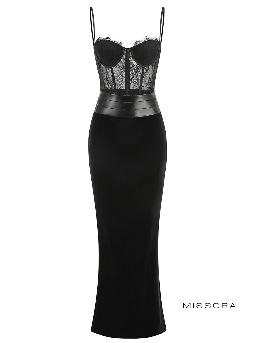 Anamarie Kadife Korse Maksi Elbise [RSX9HCO1]