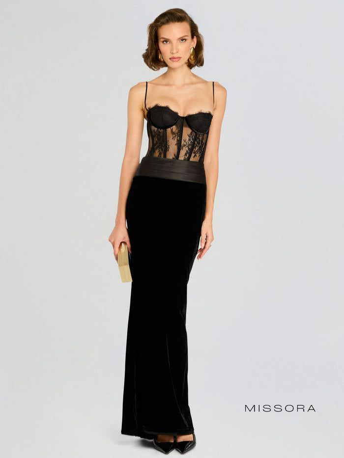 Anamarie Kadife Korse Maksi Elbise [RGJ5GG8F]