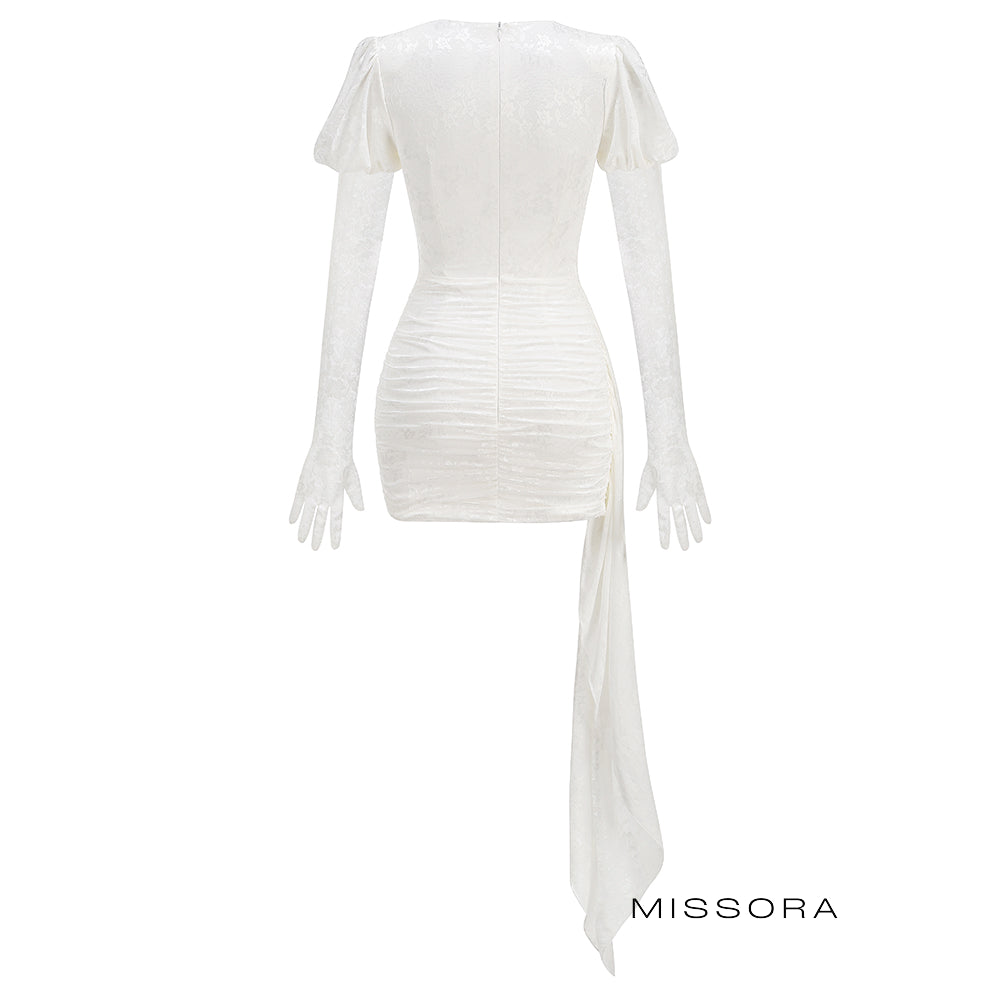 Andersyn Dekolteli Dantelli Mini Elbise [NVXP7LKO]