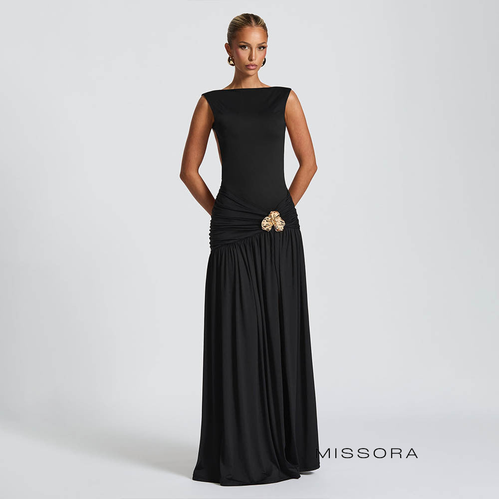 Aniyah Ruched Mesh Elbise [FT0246FB]