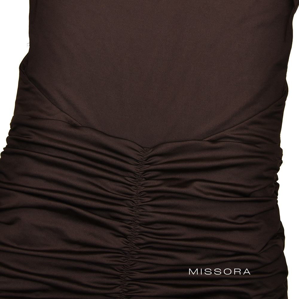 Aniyah Ruched Mesh Elbise [NL8BU02A]