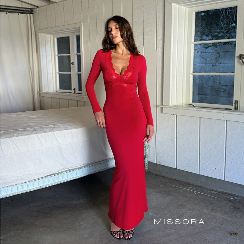 Aries Dantel Detaylı Midi Elbise [OCPHCGHC]