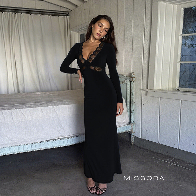 Aries Dantel Detaylı Midi Elbise [YX0A1DO9]