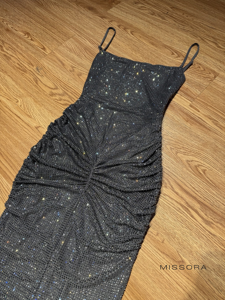 Asiya Işıltılı Sırt Bağlamalı Elbise [G4Q1DDMB]