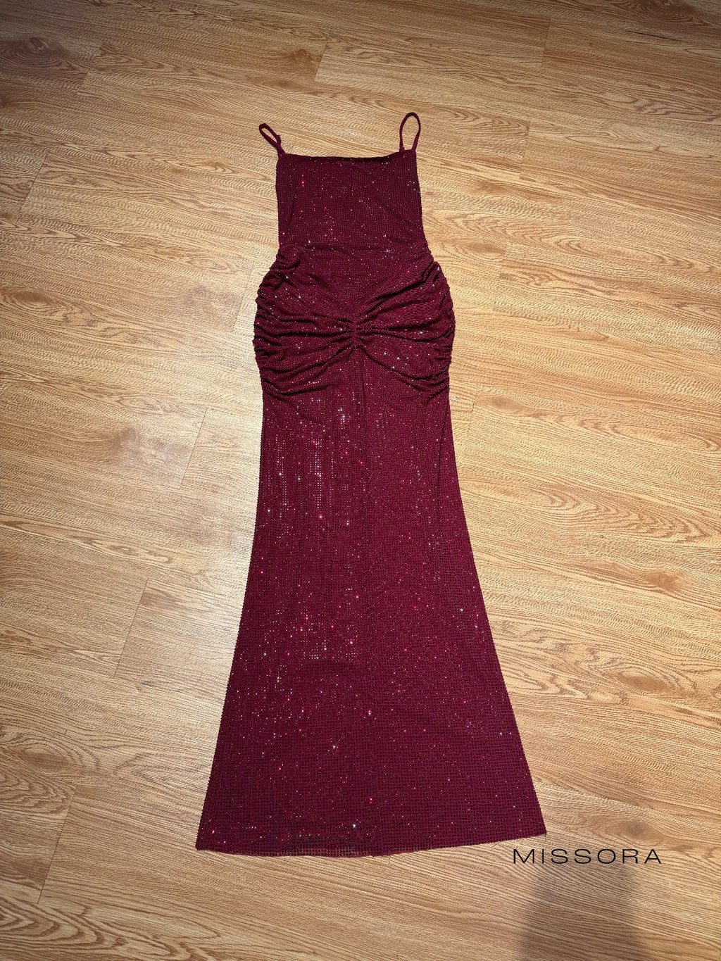 Asiya Işıltılı Sırt Bağlamalı Elbise [UPGK83H3]