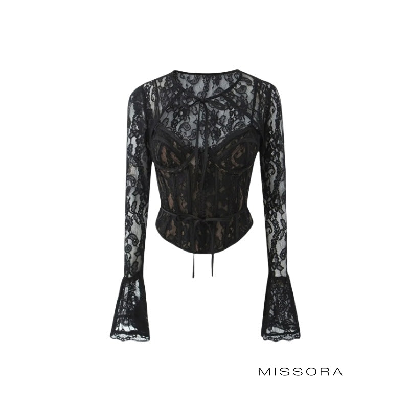 Atlas Transparan Balenli Bluz Takım [3DSVGFD2]