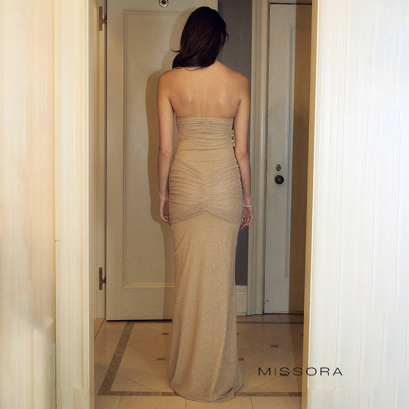 Avia Straplez Payetli Maksi Elbise [V66AHXXF]