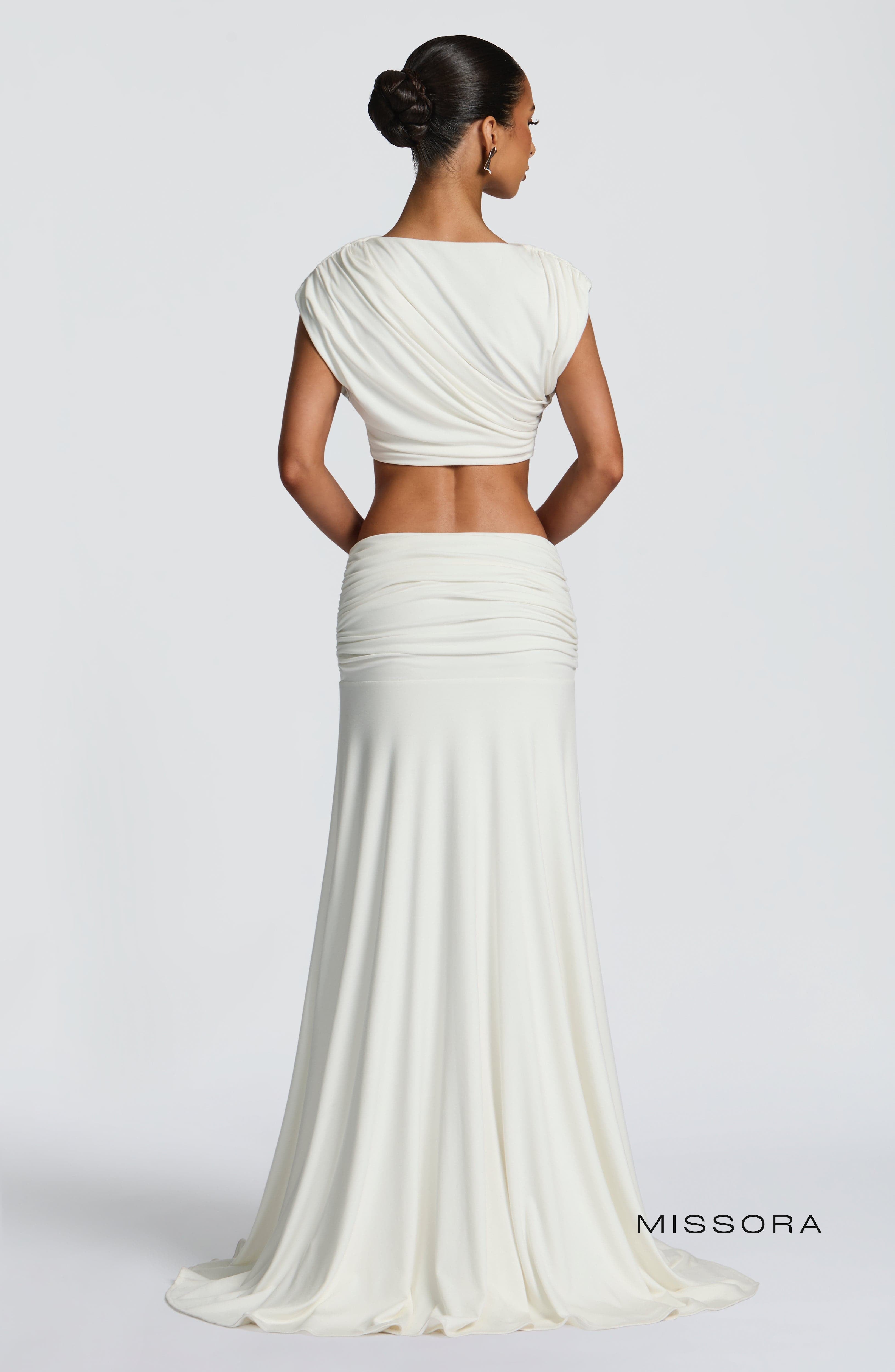 Missora Avianah Ruched Flare Maxi Skirt