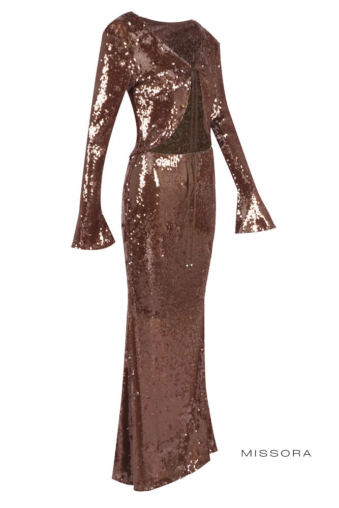 Missora Avika Uzun Kollu Payetli Abiye | BD2613FD-1 | BD2613FD-2 | BD2613FD-3 | BD2613FD-4