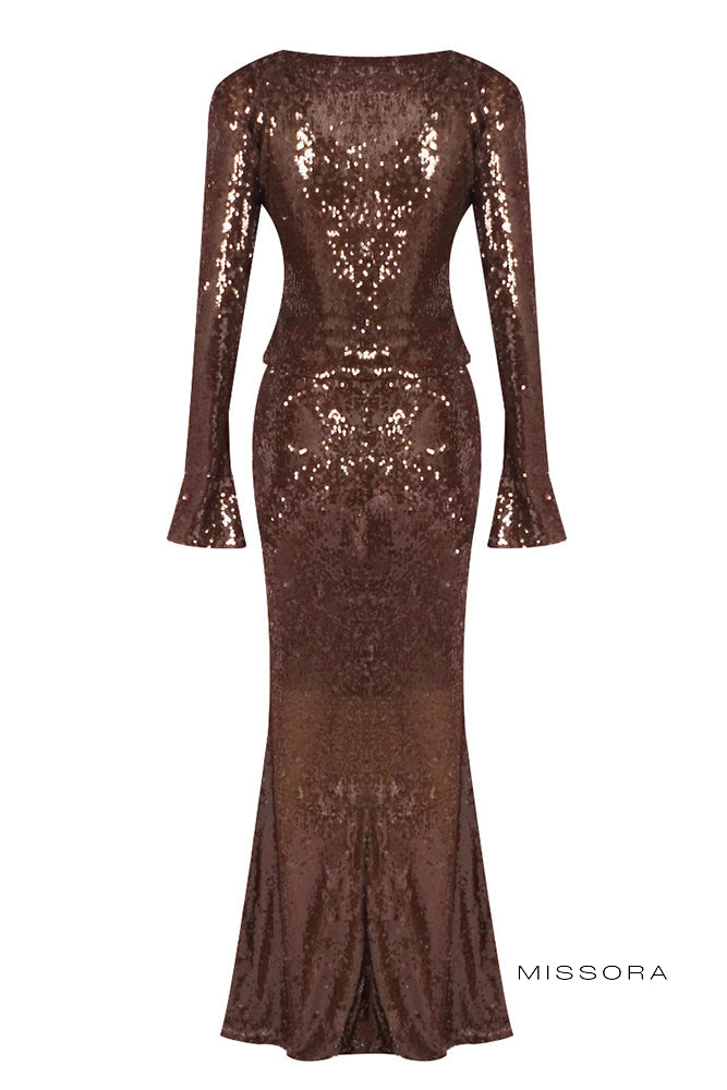 Missora Avika Uzun Kollu Payetli Abiye | BD2613FD-1 | BD2613FD-2 | BD2613FD-3 | BD2613FD-4