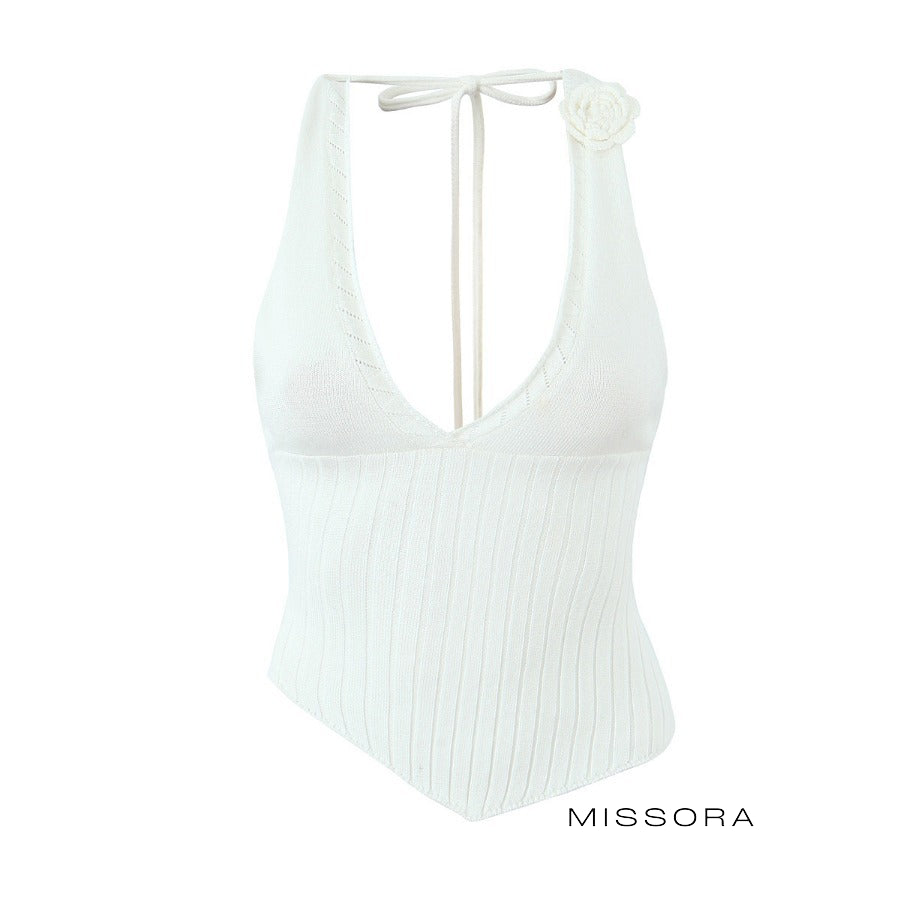 Ayden Askılı Örgü Crop Top [IUJJXX50]