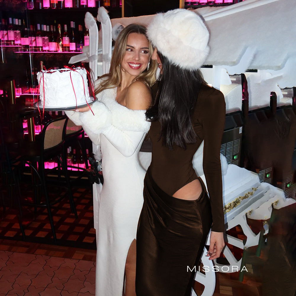 Aylani Saten Pileli Etek Takımı [7UQTKUDL]