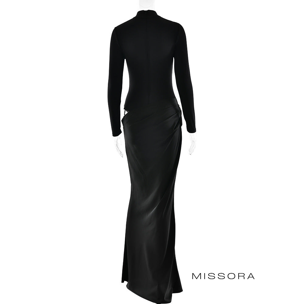 Aylani Saten Pileli Etek Takımı [DEOKN3LO]