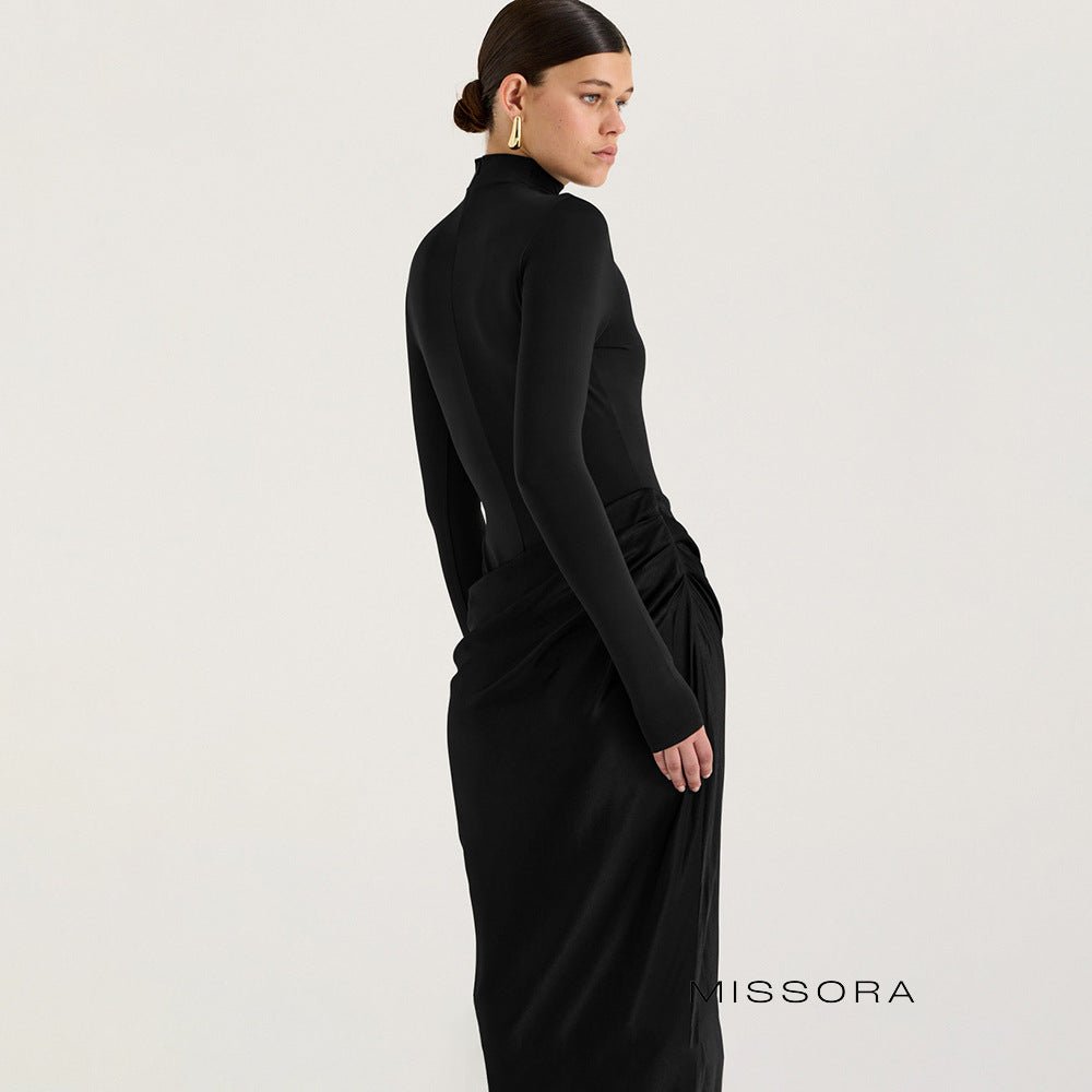 Aylani Saten Pileli Etek Takımı [OOB87F1Q]