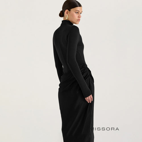 Aylani Saten Pileli Etek Takımı [OOB87F1Q]