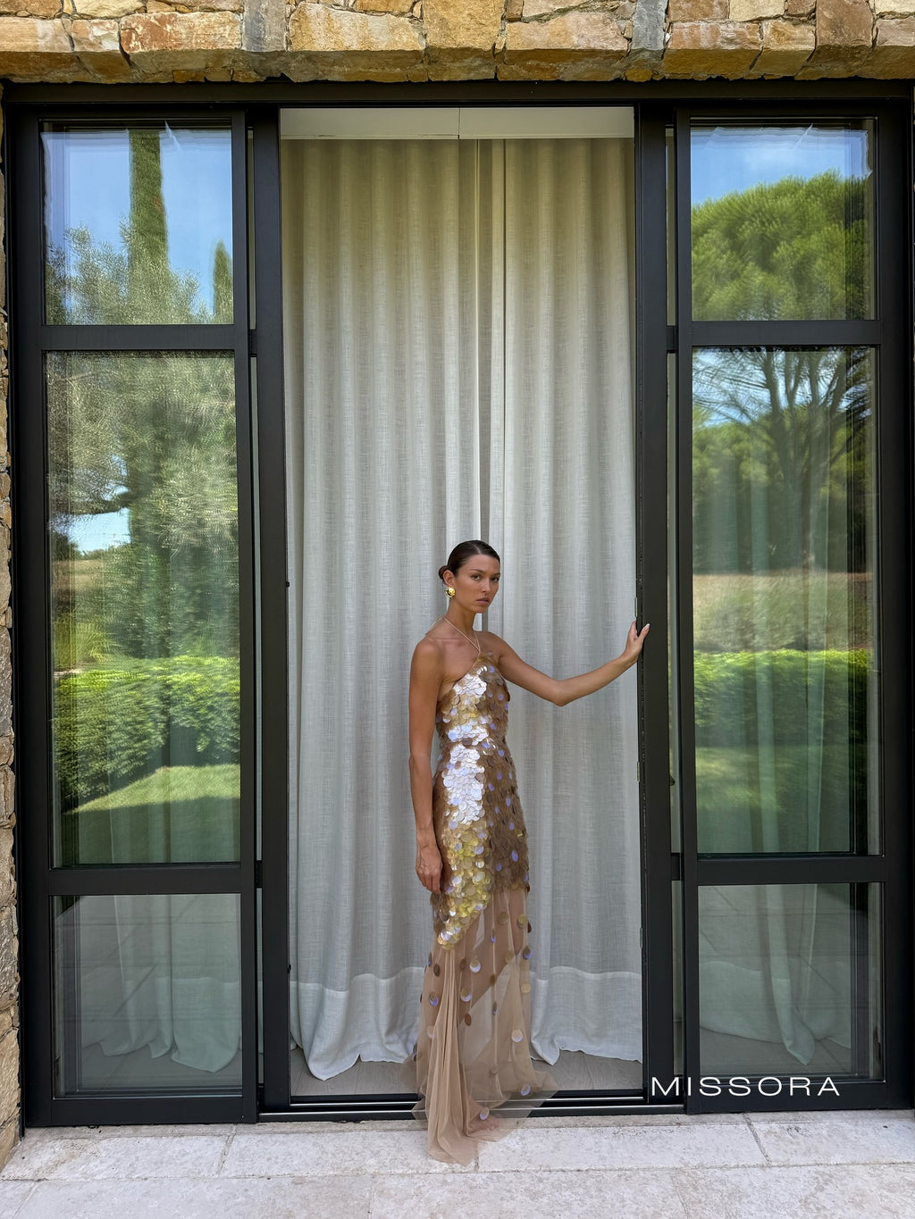 Beau Halter Payetli Balık Elbise [L6XMW53J]