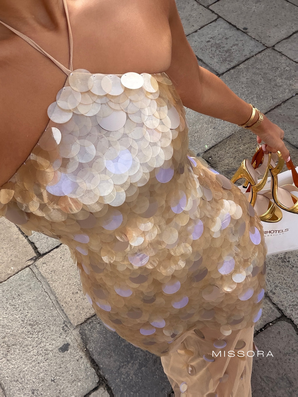 Beau Halter Payetli Balık Elbise [VC4X7A0O]