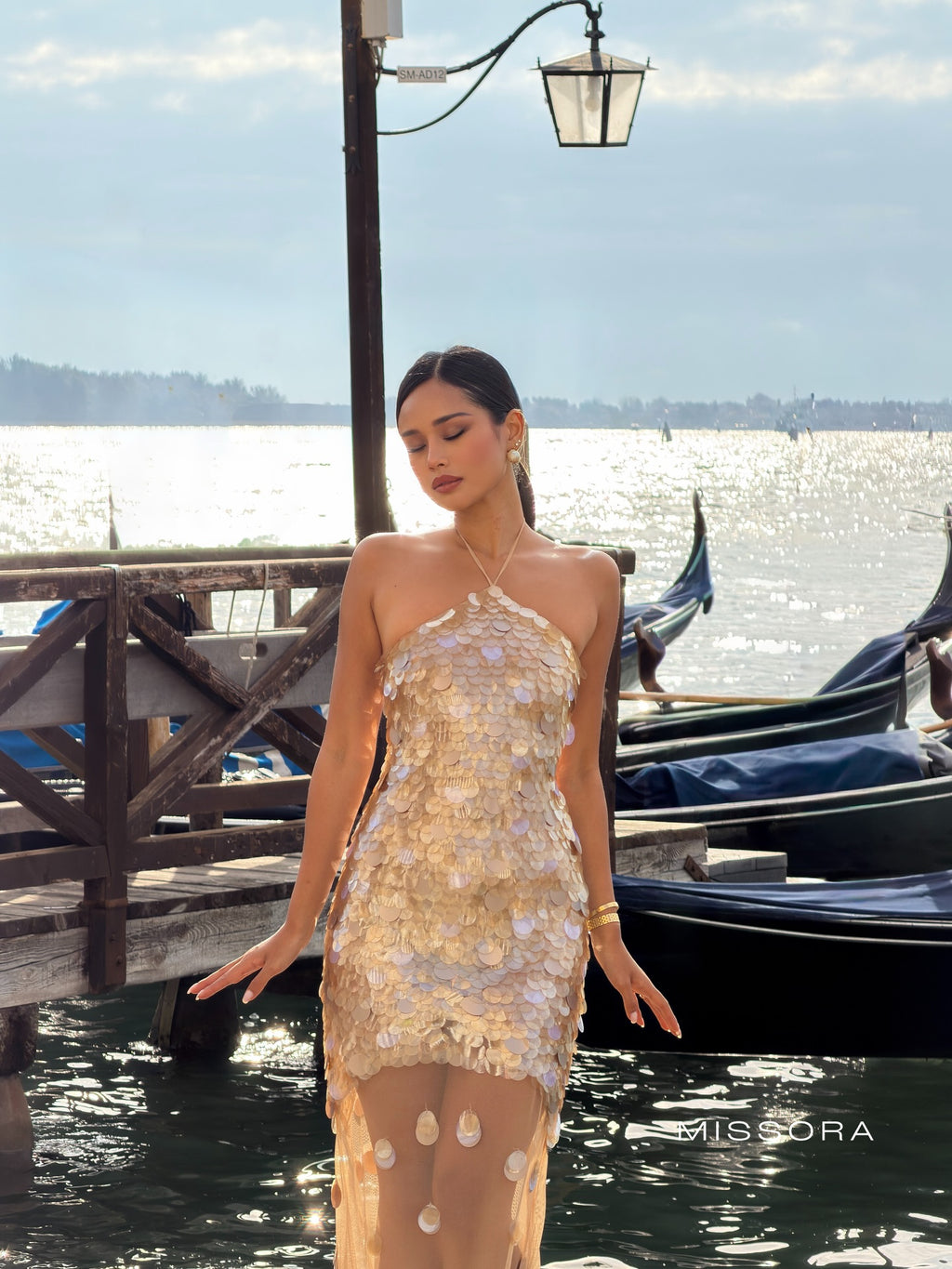 Beau Halter Payetli Balık Elbise [KUQ7JU2V]