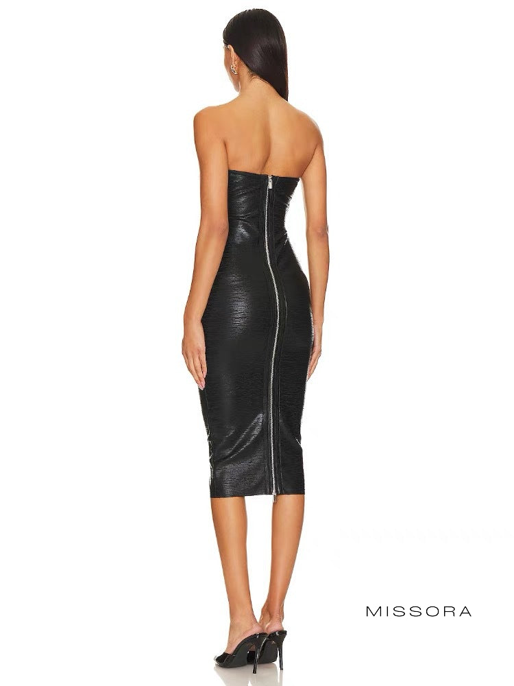 Berklee Straplez Midi Bandaj Elbise [M37WLM5J]