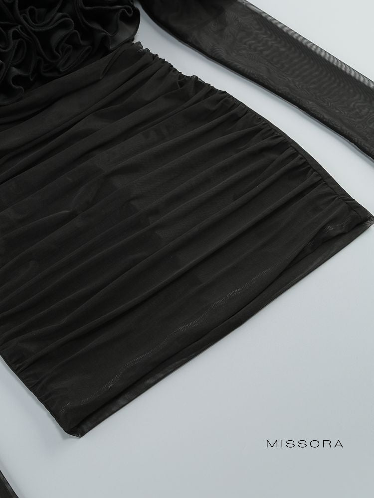 Blakely Straplez Çiçekli File Elbise [VYPRDJSZ]