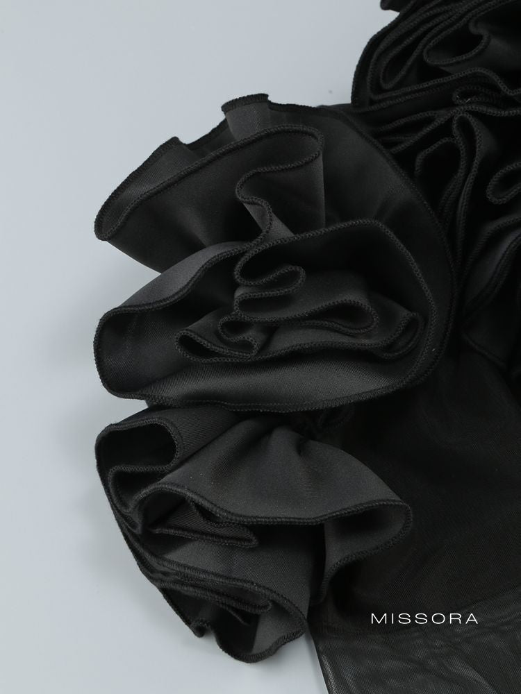 Blakely Straplez Çiçekli File Elbise [OUUM2MFO]