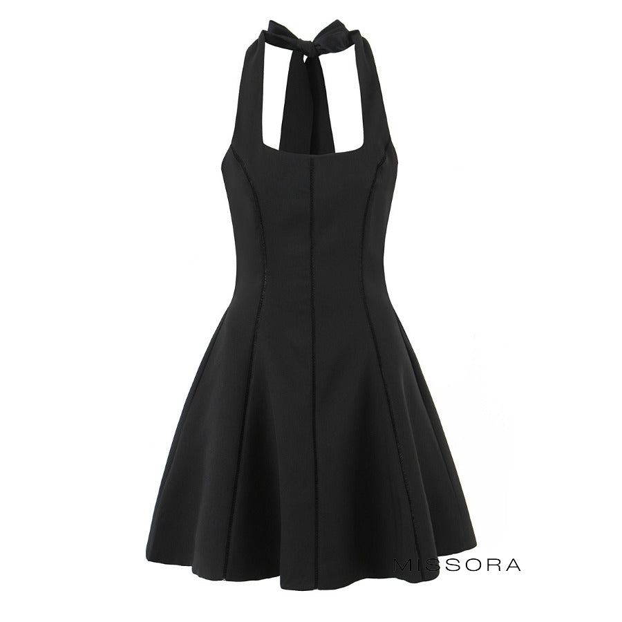 Blossom Halter Mini Elbise [QFAMCX2U]