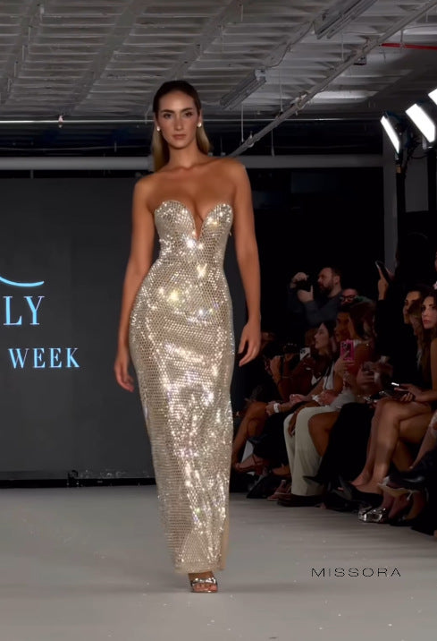 Bo Taşlı Straplez Maksi Elbise [8NRQH1O8]