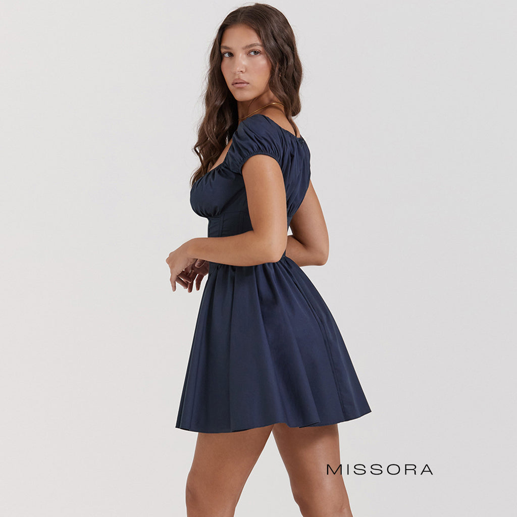 Bridgette Balon Kollu Mini Elbise [7KOR2A2Y]