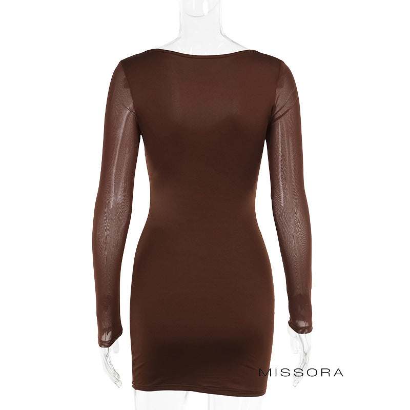 Brylei Dantelli Bodycon Elbise [30TXSKBK]