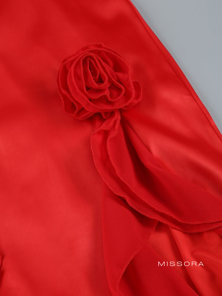 Cambrie Straplez Fırfırlı Elbise [7NGY7GVQ]