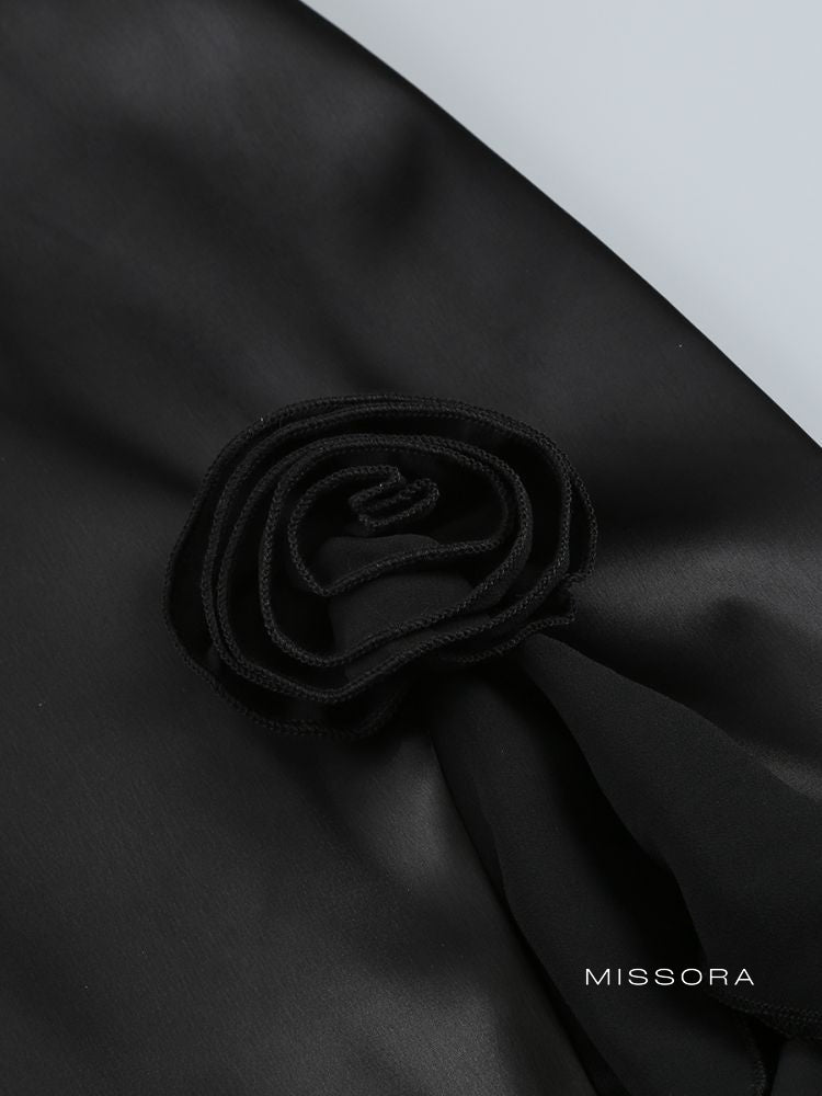 Cambrie Straplez Fırfırlı Elbise [QVUF91BA]