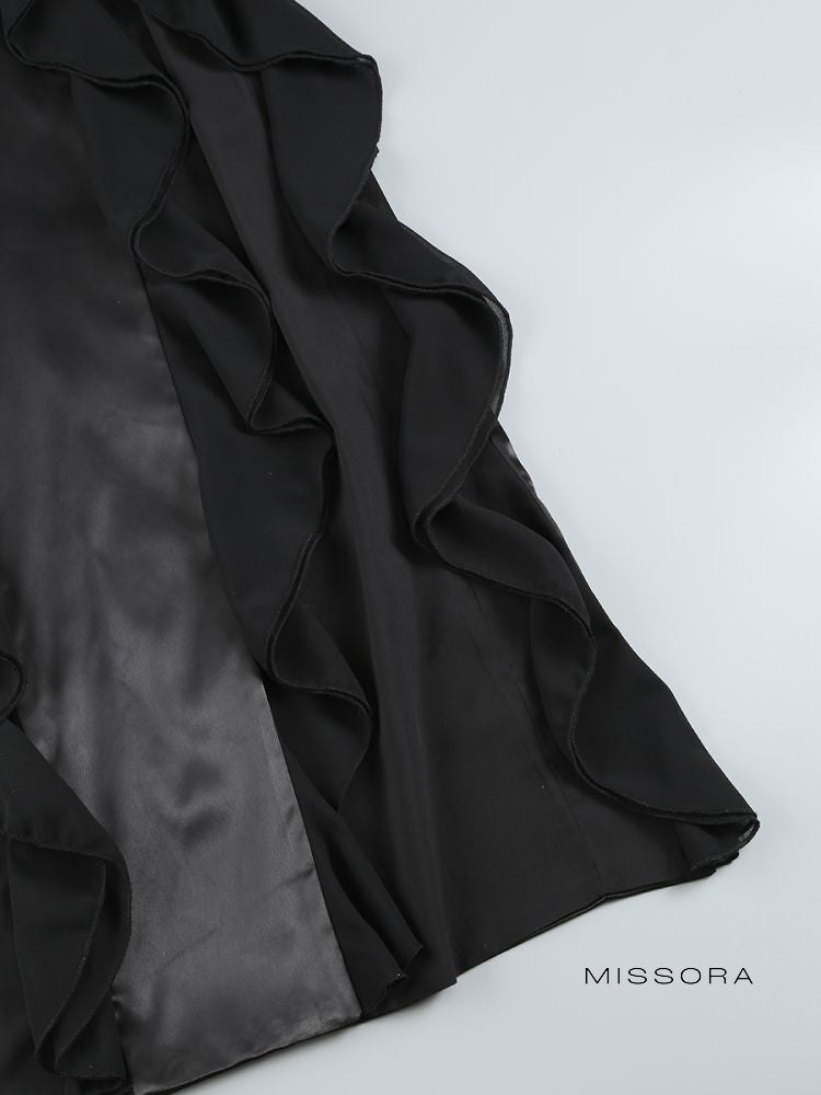 Cambrie Straplez Fırfırlı Elbise [FI4AE5TX]