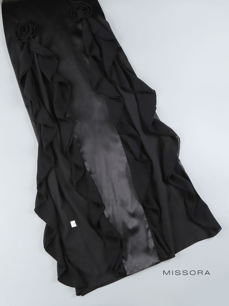 Cambrie Straplez Fırfırlı Elbise [R6IY0H0D]