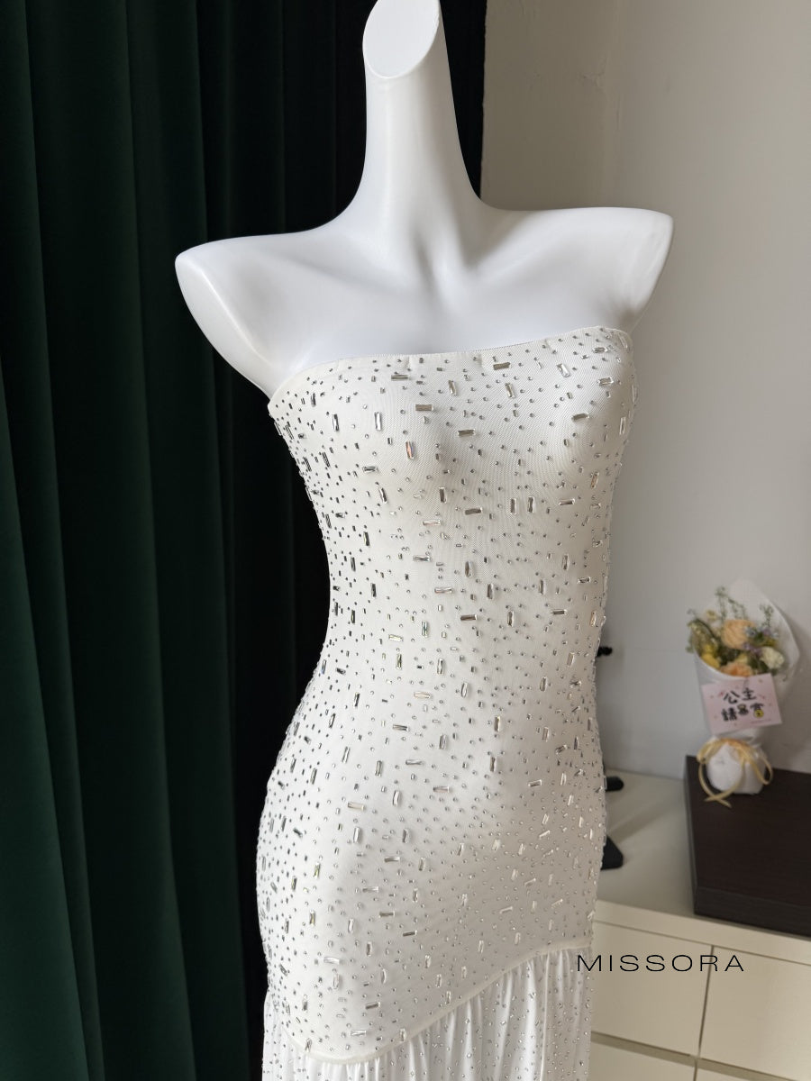 Caylie Işıltılı Straplez Midi Elbise [LIRDZQ6X]