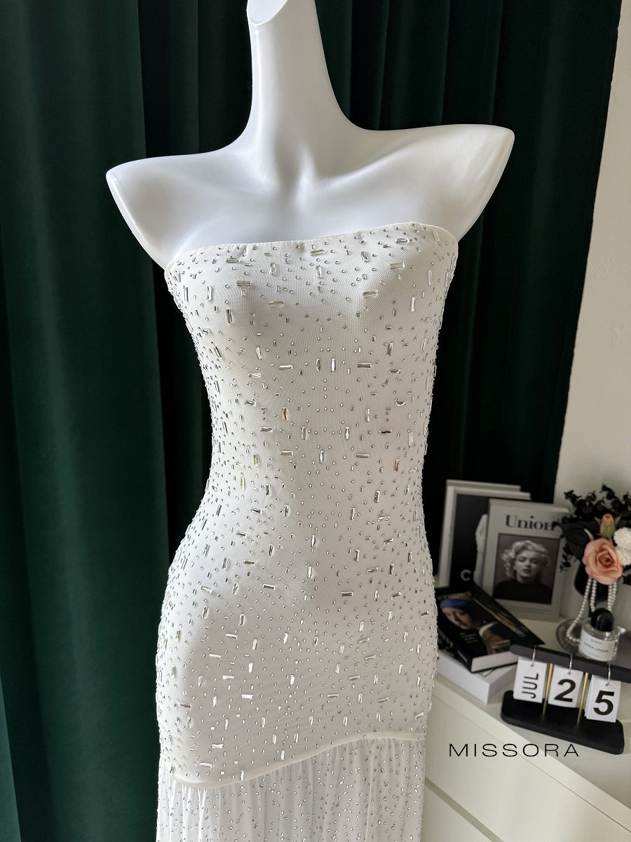 Caylie Işıltılı Straplez Midi Elbise [EN4QL4Z9]